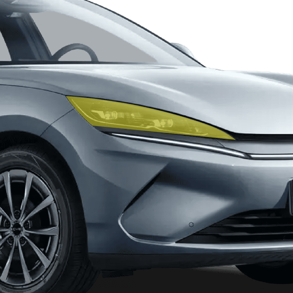 Close-up of BYD SEAL with paint protection film applied to front end.